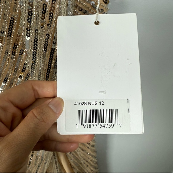 Not for sale  Mac Duggal Sequin Metallic Elegant Gold Sequin Evening Gown - Picture 13 of 16